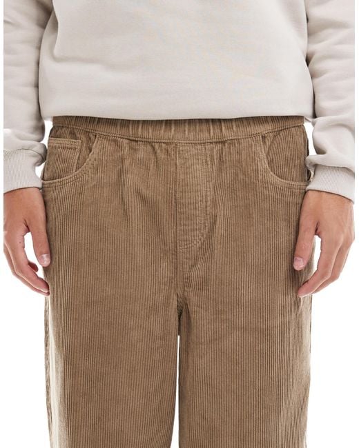 ASOS Natural Oversized Tapered Pull-on Pants for men