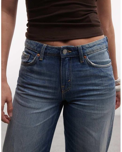 Weekday Blue Ample Low Waist baggy Fit Jeans