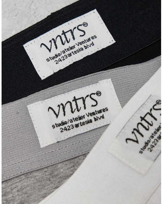 ASOS Gray 3 Pack Trunk With Patch Detail On Waistband for men