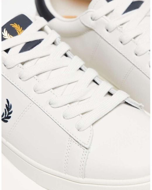 Fred Perry Natural Spencer Leather Trainers