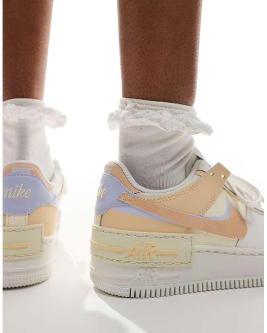 Nike Natural Air Force 1 Shadow Trainers