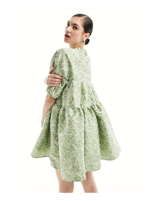 Sister Jane Green Thimble Jacquard Mini Dress