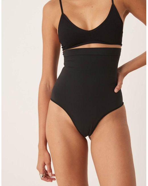 Spanx Black Sculpt Seamless Power High-Waisted Thong
