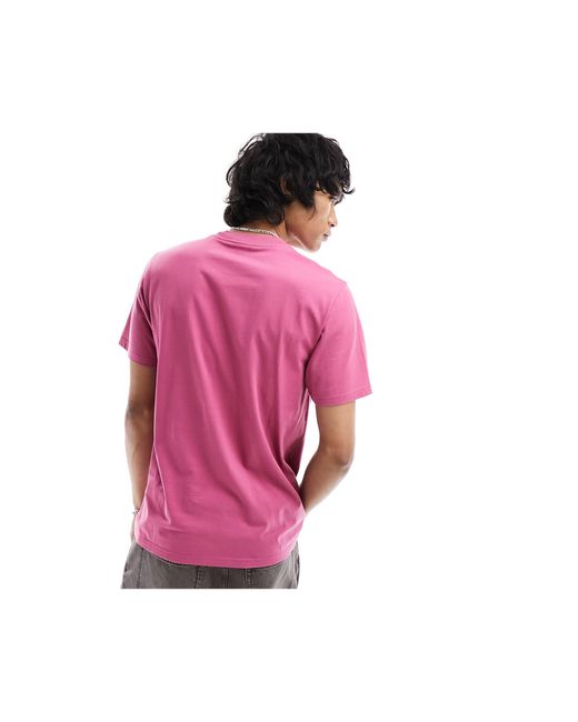 Carhartt – script – t-shirt in Pink für Herren