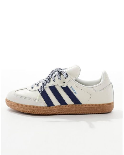 adidas gazelle silver green womens adidas Samba OG Shoes - Men's - Blue / Cloud White / Gum main image 1