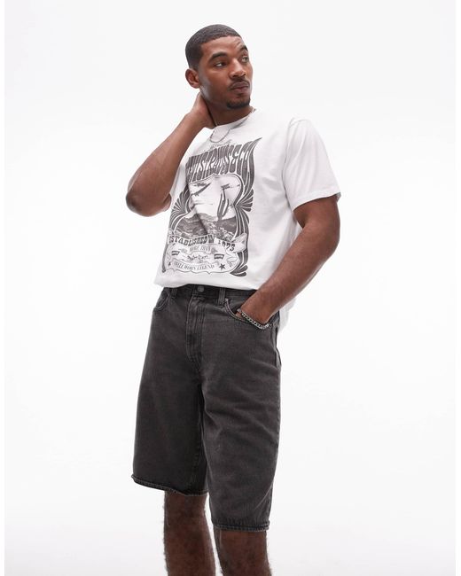 478 - short baggy en jean Levi's pour homme en coloris White