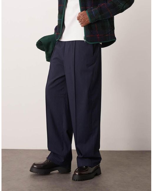 ASOS Nette Broek Met Wijde Pijpen in het Blue voor heren