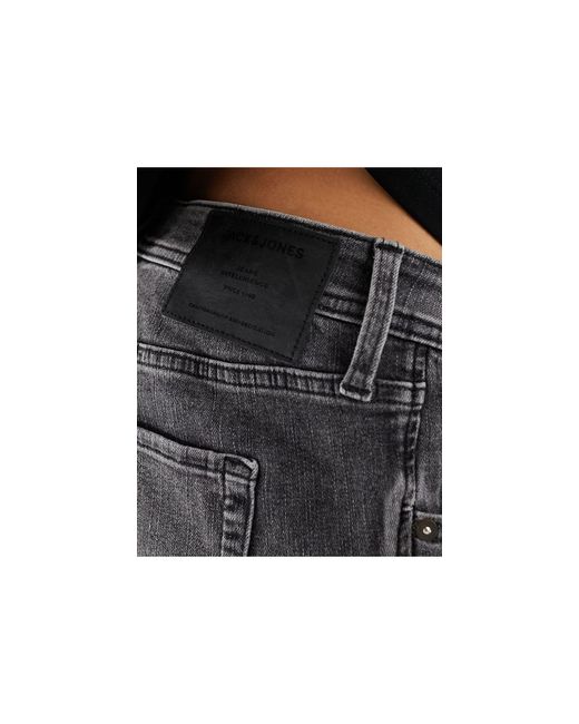 Jack & Jones – liam – eng geschnittene jeans in Black für Herren