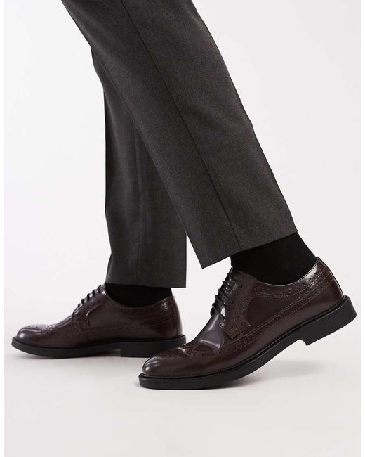 River Island Black Brogues for men