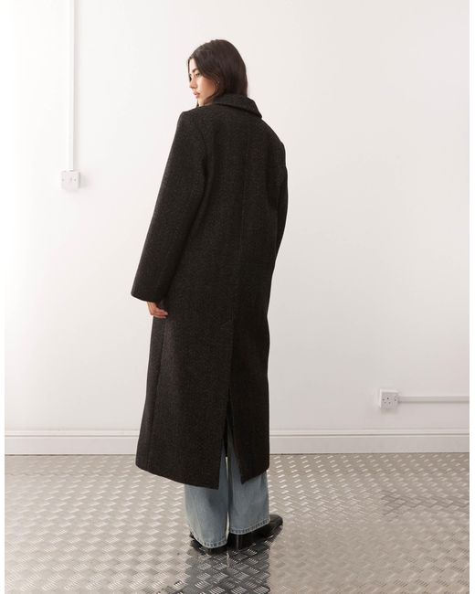 Weekday Gray Logan Wool Blend Oversized Coat