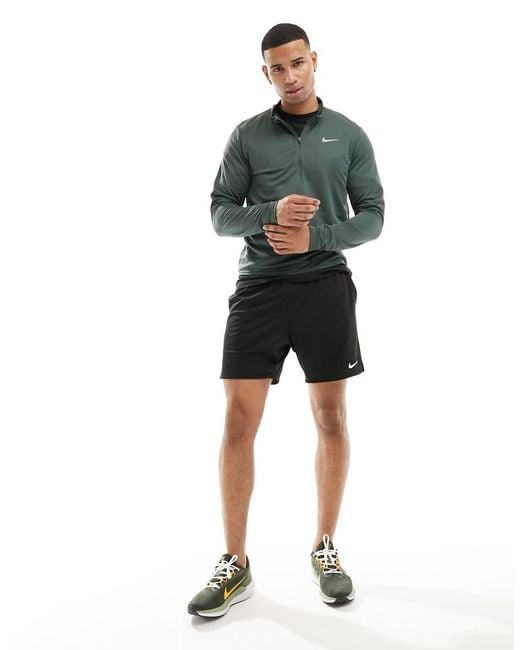 nike running pacer half zip top in lime