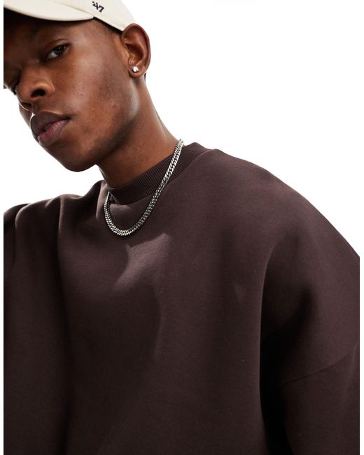 ASOS Black Super Oversized Sweatshirt for men