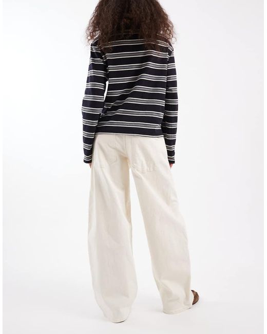 ONLY White Tamy Barrel Jeans