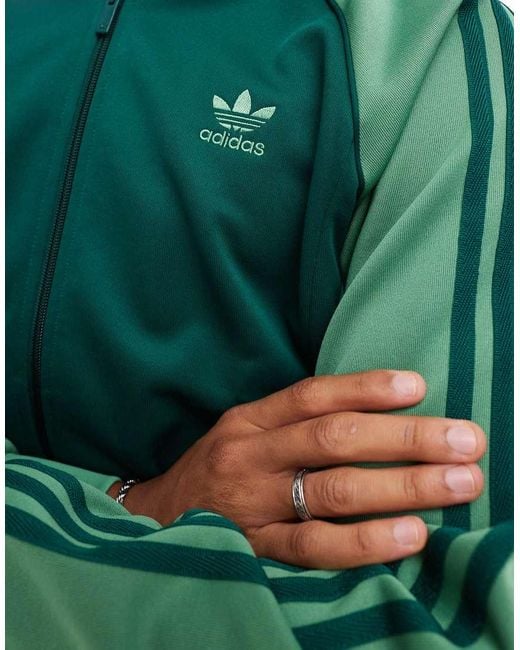 Adidas Originals Green Adicolor Classics Sst Track Top for men