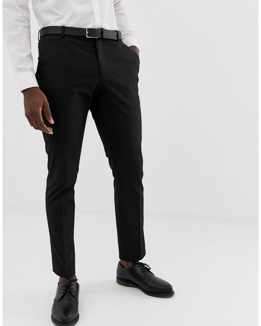 mens slim fit stretch formal trousers