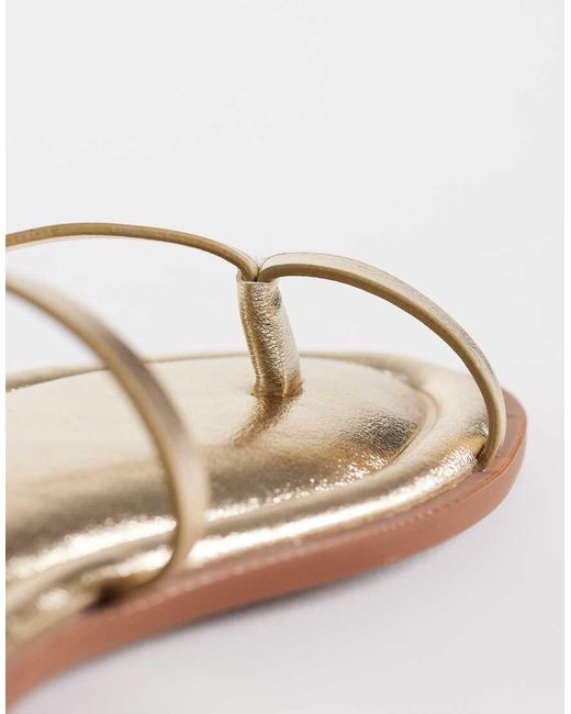 ASOS Natural Wide Fit Felicity Strappy Sandal