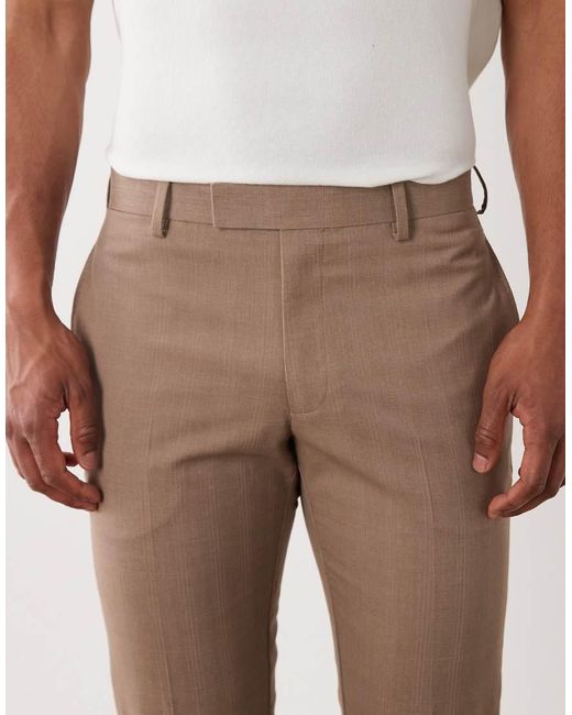 ASOS Natural Skinny Suit Trousers for men
