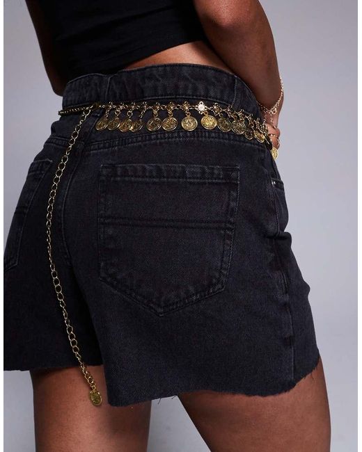 South Beach Black Metal Coin Boho Belt
