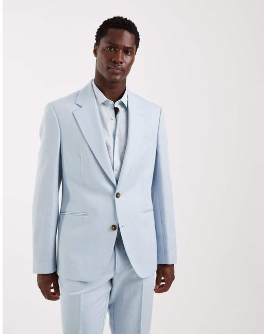 ASOS Blue Slim Suit Jacket for men