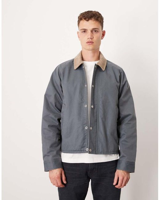 Abercrombie & Fitch Gray Lightweight Cropped Barn Jacket for men