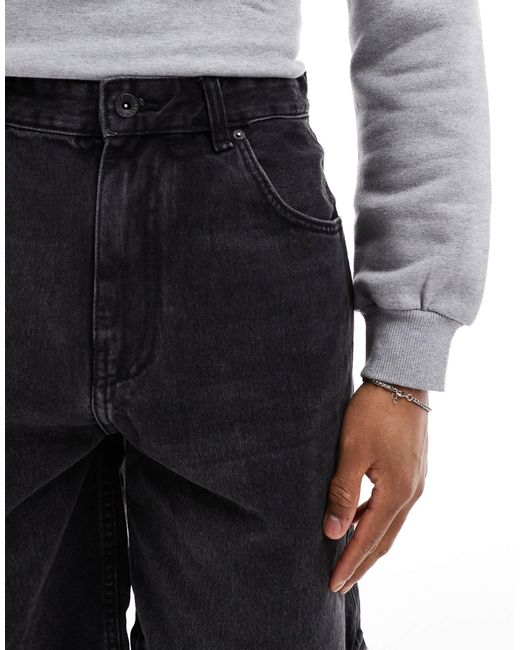 Pull&Bear – weit geschnittene jeans-shorts in Gray für Herren