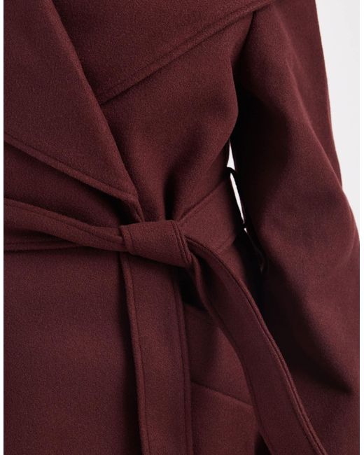 Miss Selfridge Red Formal Wrap Coat