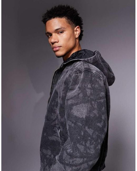 Liquor N Poker Gray Zane Zip Up Jacket for men