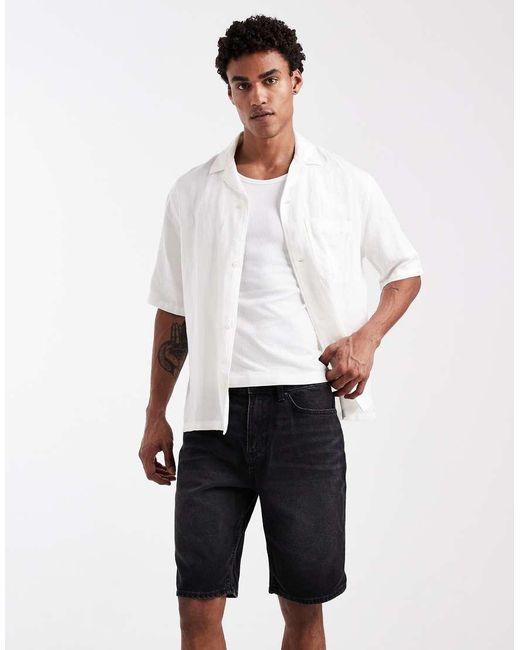 New Look Denim Bermudashort in het White voor heren