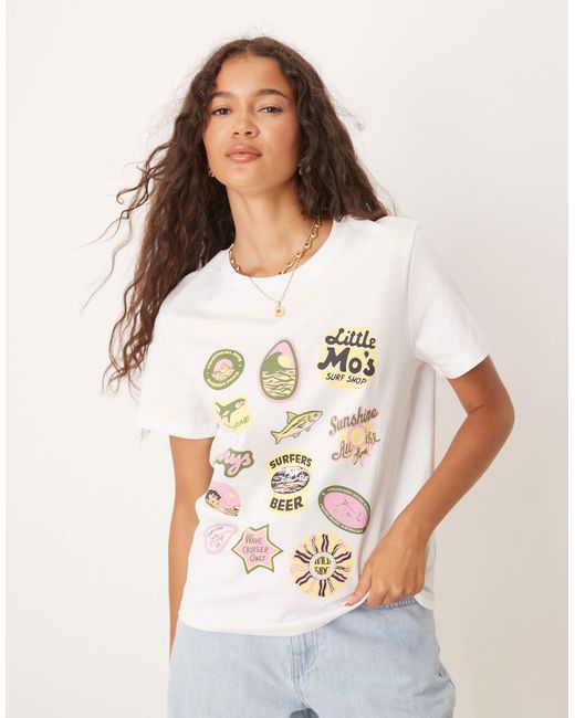 ASOS White – knapp geschnittenes t-shirt