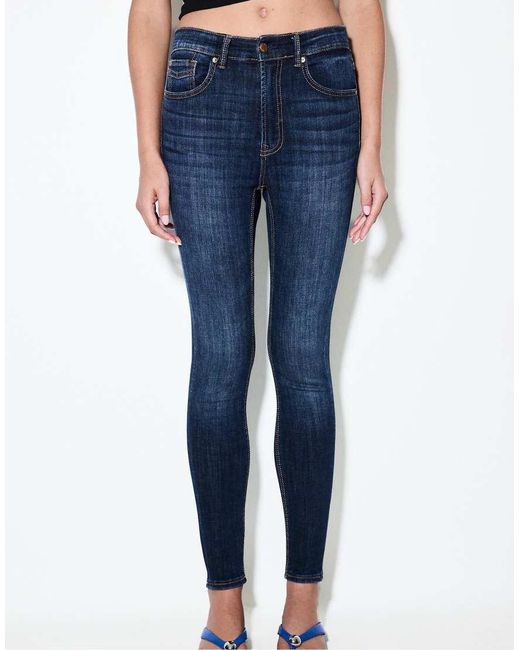 Stradivarius Blue D07 Regular Waist Skinny Jeans