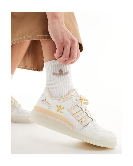 Forum low cl - baskets - blanc cassé/beige Adidas Originals en coloris Natural