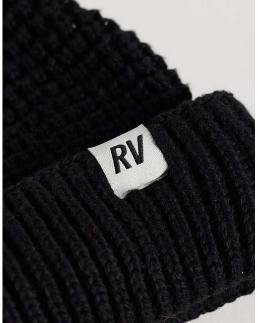 Reclaimed Vintage Black Unisex Fisherman Beanie