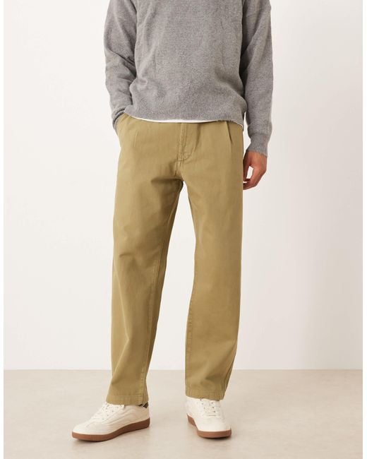 ASOS Natural Relaxed Tapered Pants for men
