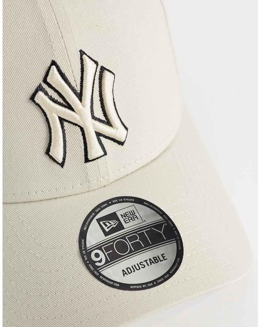 KTZ White Ny Yankees Outline Logo Cap