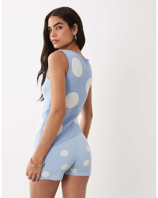 ASOS Blue Knit Asymmetric Top