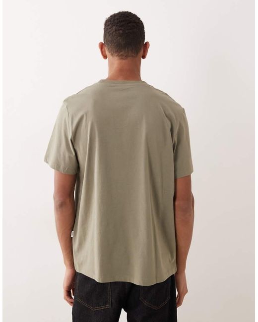 SELECTED Natural 100% Cotton Regular Fit T-shirt for men