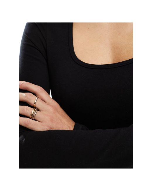 In The Style Black X perrie sian – langärmliger einteiler aus hochwertigem jersey