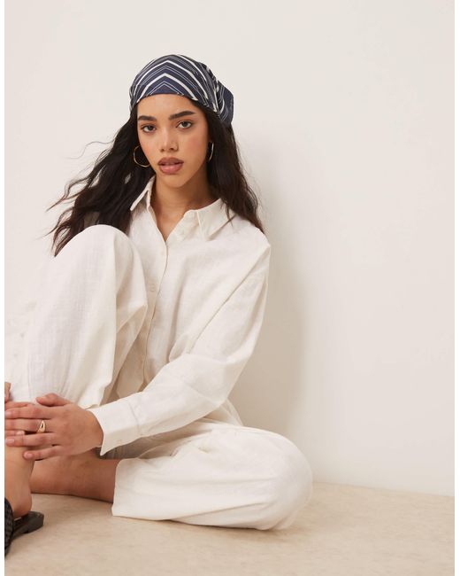 ASOS Natural Linen Look Pull On Trousers Co-ord