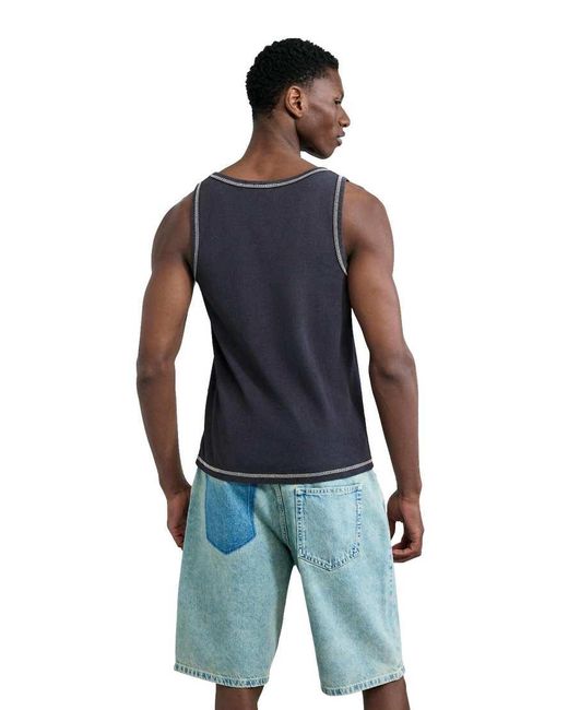 Desigual Blue Logo Strappy T-Shirt for men
