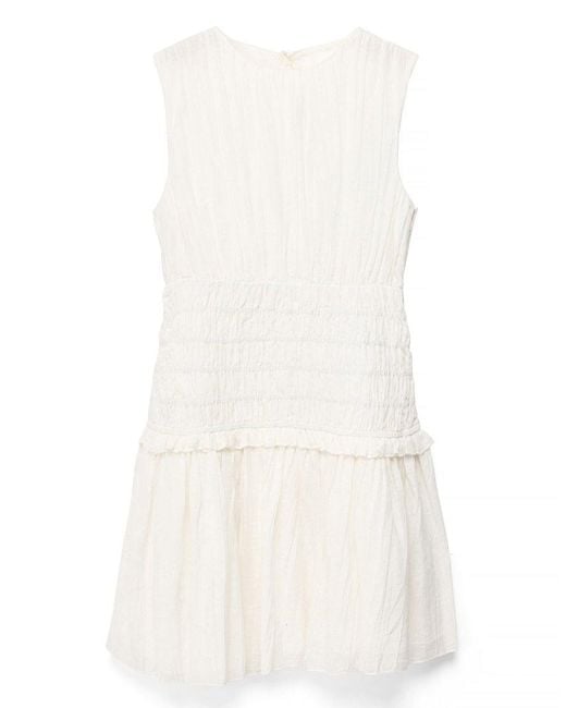 NA-KD Black Linen Blend Sleeveless Smock Mini Dress