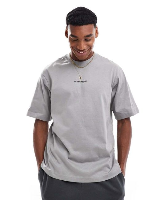 G-Star RAW Gray Oversized T-Shirt for men