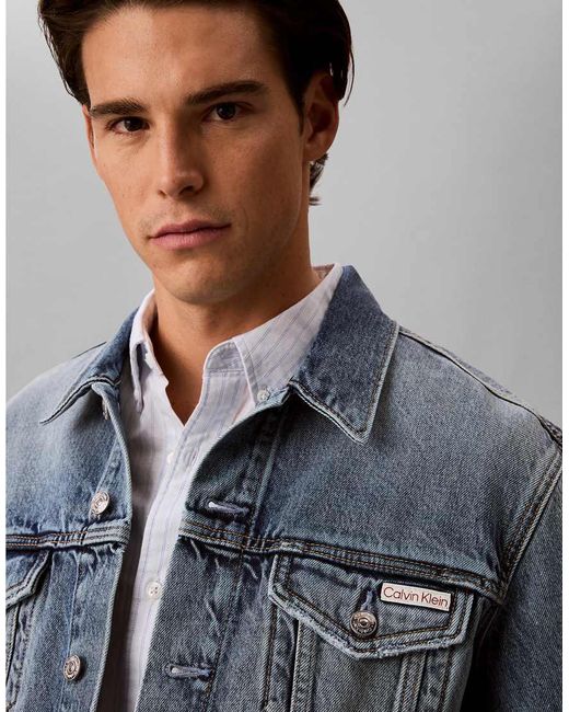 Calvin Klein Blue Denim Trucker Jacket for men