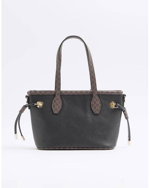 River Island White Small Side Tie Shopper Bag