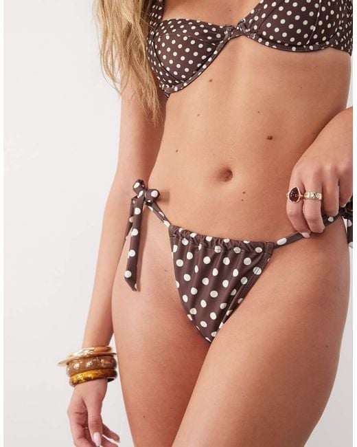 Going Somewhere Brown Polka Dot Bikini Bottoms