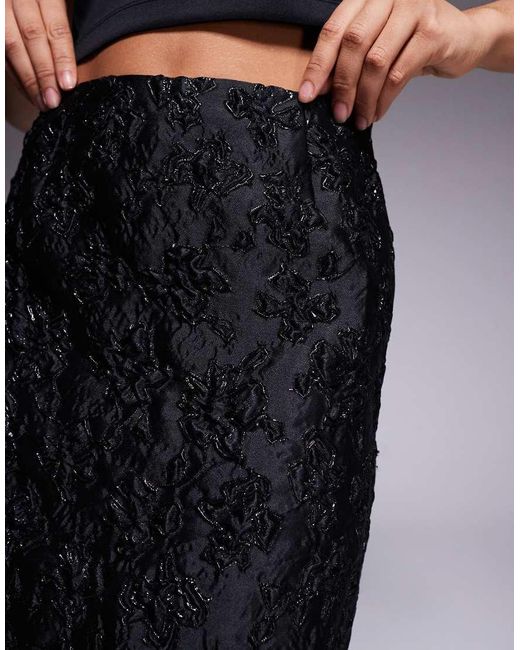 New Look Black Jacquard Sparkle Mini Skirt
