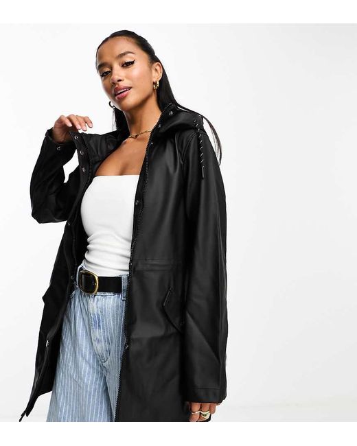 Vero Moda Black Raincoat With Hood