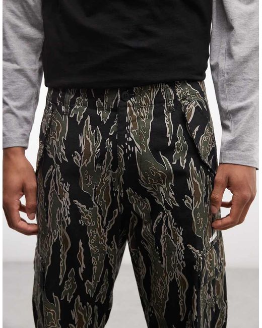 Xlarge Black Label Ripstop Camo Cargo Pants for men