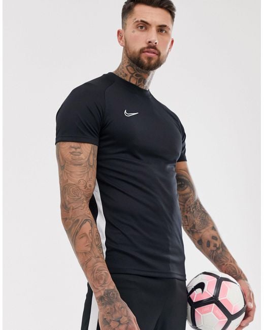 Nike Football Dry Academy T-shirt in Black for Men | Lyst UK