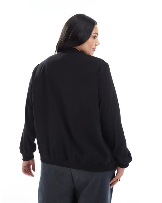 Vero Moda Black Oversized Bomber Jacket