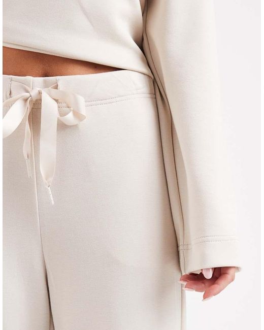 Vero Moda Natural Super Soft Tie Waist Wide Leg Jogger Co-Ord